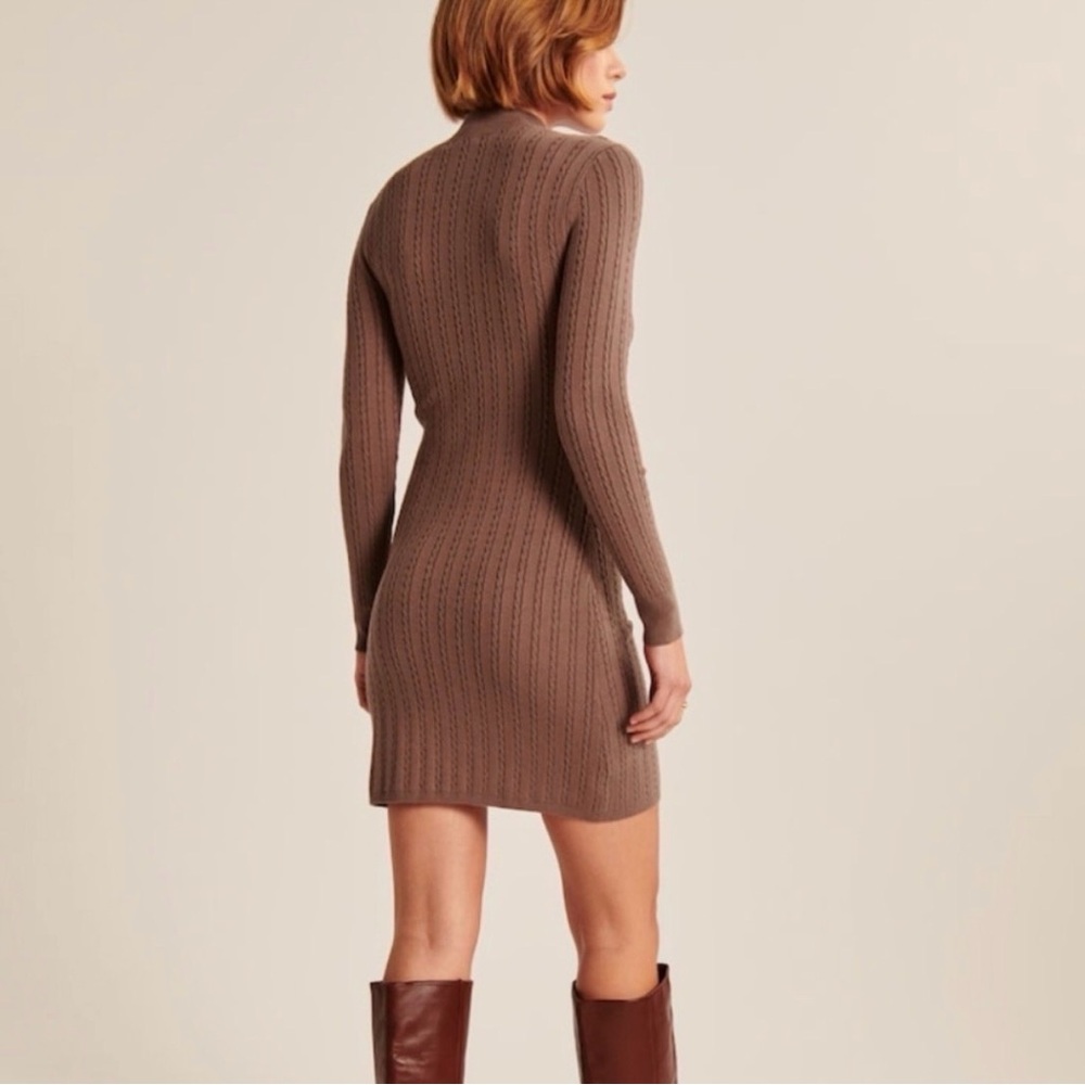 Abercrombie & Fitch Ribbed Sweater Dress XS Tall - Picture 2 of 7